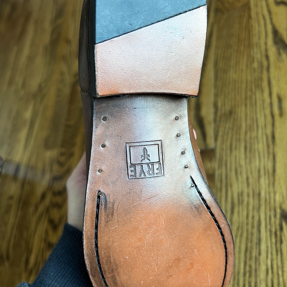 Frye Button Distressed Brown Boot - Picture 2 of 5